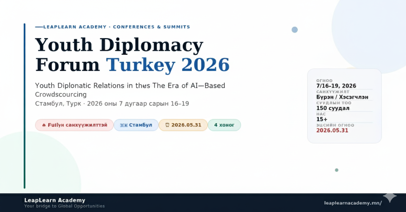 Youth Diplomacy Forum Turkey 2026 English Poster